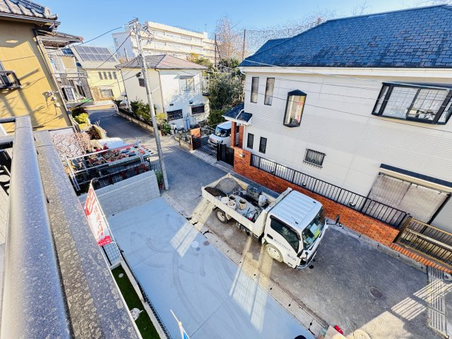 松戸市日暮８丁目新築戸建【河原塚小学校：5分】の展望|バルコニーより道路側眺望
