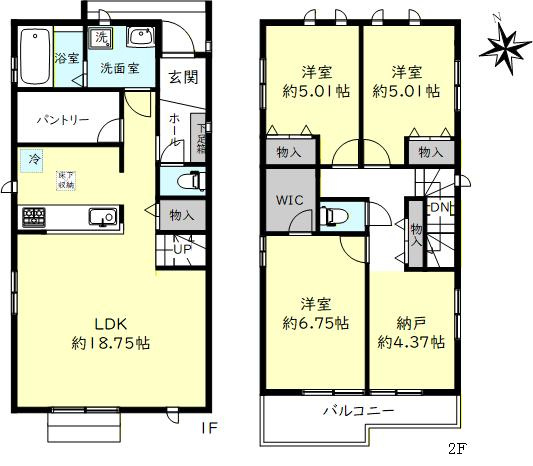 神戸市垂水区本多聞6丁目新築戸建B号棟の間取り