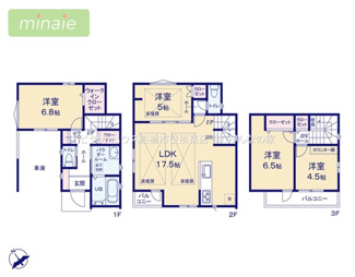 【間取り】 | 食洗機　床暖房　電動シャッター付き　船橋市海神　1棟現場 | 床暖房付きで下からの熱でホコリが舞わないのでアレルギーがある方でも安心です♪