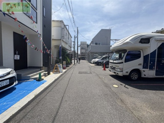 【前面道路含む現地写真】 | 食洗機　床暖房　電動シャッター付き　船橋市海神　1棟現場 | 前面道路です♪