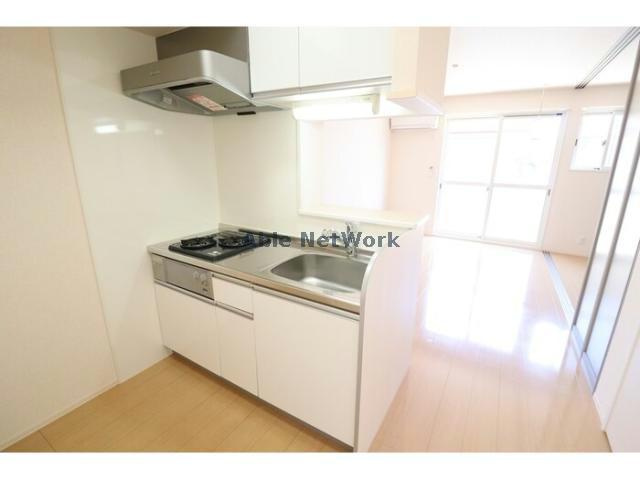 パークヒルBのキッチン|リビングが見渡せる対面型キッチンです！