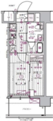 メインステージ浅草Ⅲの間取り
