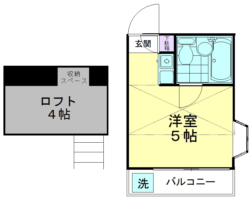 サンハイツＮｏ．６の間取り