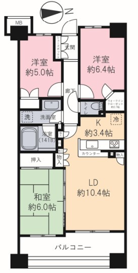 【間取り】 | ＢＥＬＩＳＴＡ板橋浮間舟渡 | 充実の設備が魅力の物件です。
