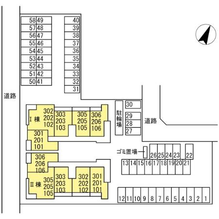 Lumina（ルミナ）　Ⅰ棟の区画図
