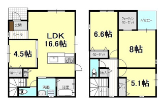 【間取り】 | 新築戸建　鴨川3丁目２号棟