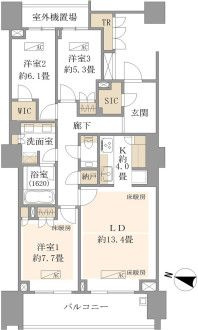 ザ・パークハウス渋谷南平台の間取り