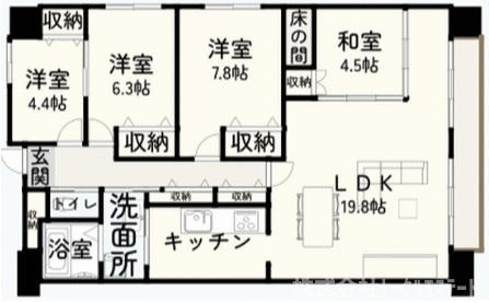 アーベインヒルズ向洋A棟の間取り