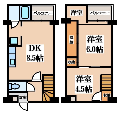 【間取り】 | ビレッジハウス倉治
