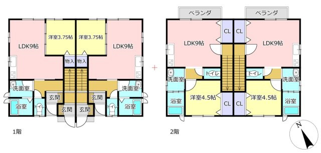 天草市本渡町本戸馬場の一棟アパートの間取り