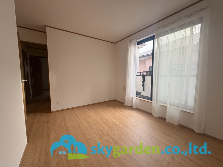 茅ヶ崎市香川４丁目　新築戸建　全１棟の寝室|ゆとりの広さです