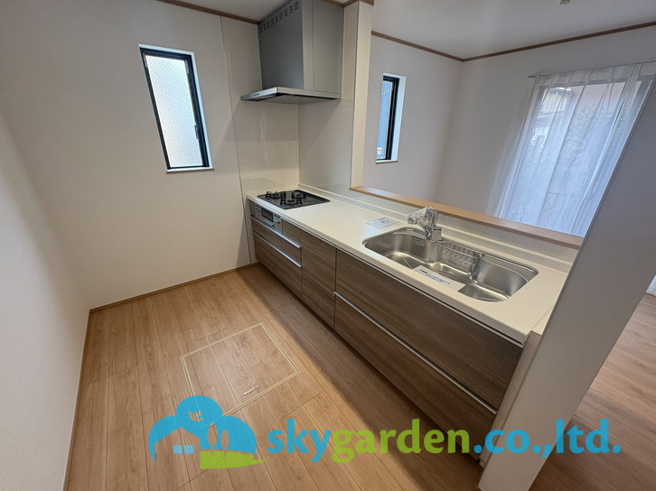 茅ヶ崎市香川４丁目　新築戸建　全１棟のキッチン|キッチンでお料理をお楽しみください