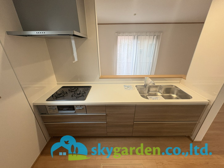 茅ヶ崎市香川４丁目　新築戸建　全１棟のキッチン|お料理しやすいキッチンです