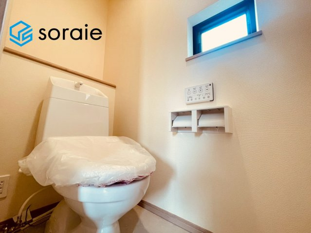 仲介手数料無料　ハートフルタウン狭山市柏原　全２棟のトイレ|3月23日撮影。