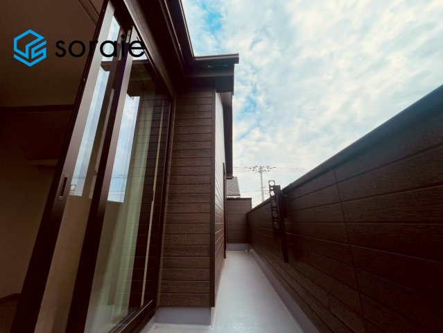 仲介手数料無料　ハートフルタウン狭山市柏原　全２棟のバルコニー|3月23日撮影。