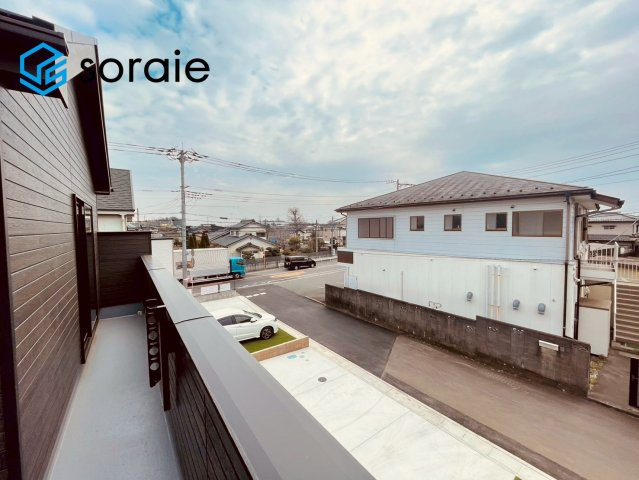 仲介手数料無料　ハートフルタウン狭山市柏原　全２棟のバルコニー|3月23日撮影。