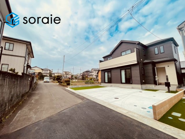 狭山市柏原　新築戸建て　ハートフルタウンの外観|3月23日撮影。