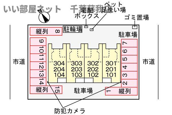 シンシアの駐車場|カースペースがあります