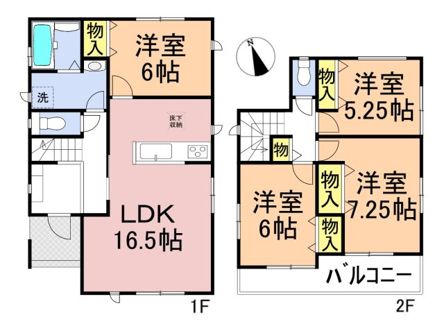 【商談中】ハートフルタウン　各務原市鵜沼東町　全3区画分譲の間取り|■B号棟　■ヤマダ不動産　株式会社リライフ　
■夢のマイホーム購入をフルサポートします！