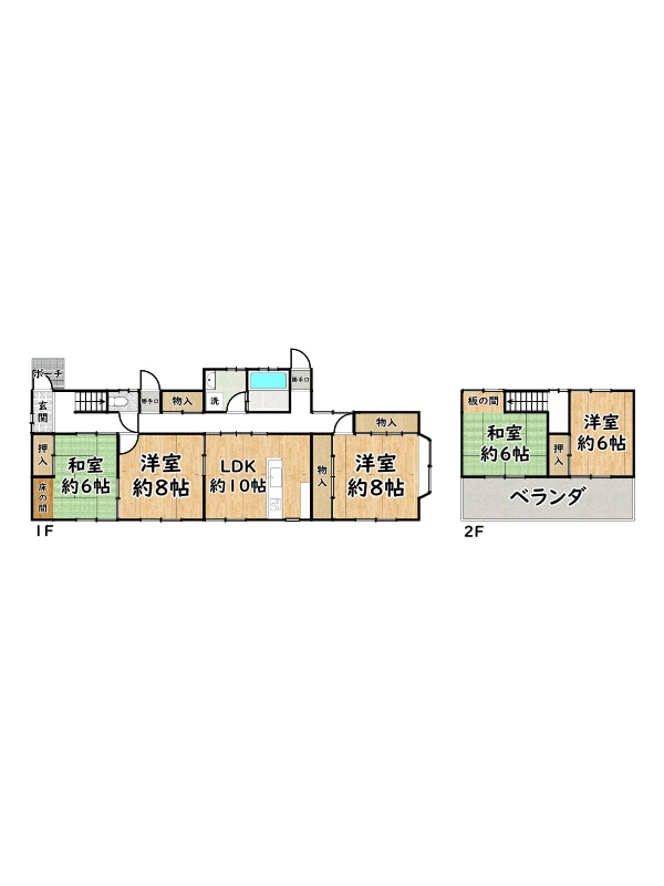 姫路市網干区和久/中古戸建の間取り