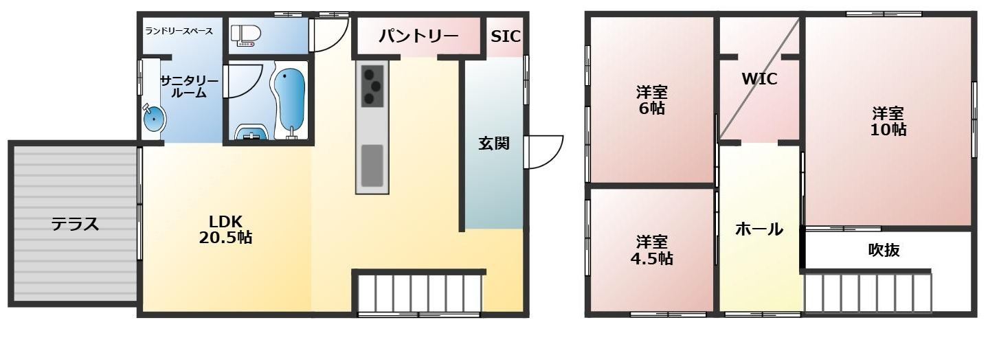 日の出町平井　築浅デザイナーズ中古戸建！の間取り