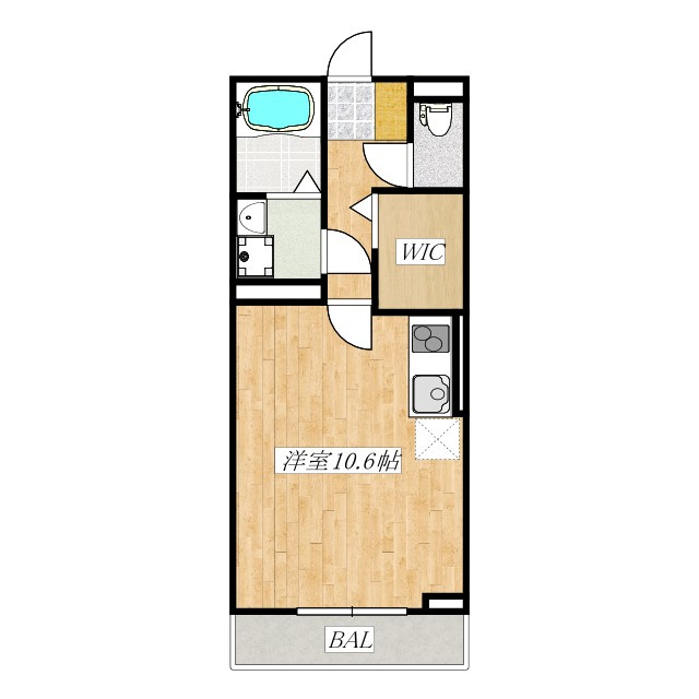 未来館oomiyaの間取り|広めの居室です。