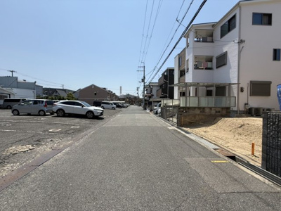 【前面道路含む現地写真】 | 【プレイワーク八田西町3丁】八田荘西小・新築建売・4LDK | 前面道路含む現地写真です
