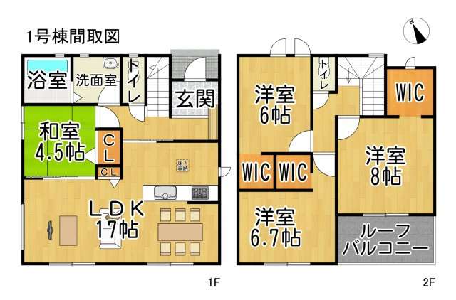 リナージュ美浜町奥田　1号棟の間取り|○●間取り図●○
