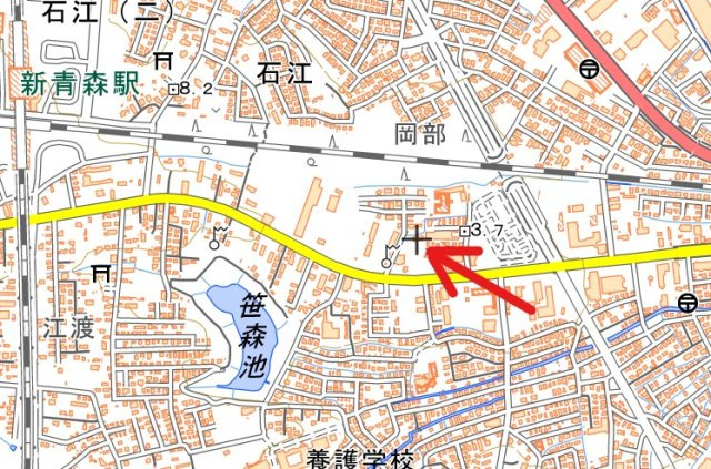 青森市　一棟アパートの地図