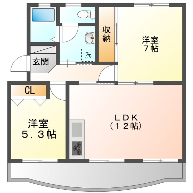 メゾン梨野の間取り|同建物内別部屋の写真です。