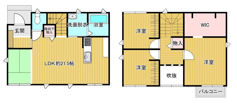 郡山市安積町成田字田向の間取り