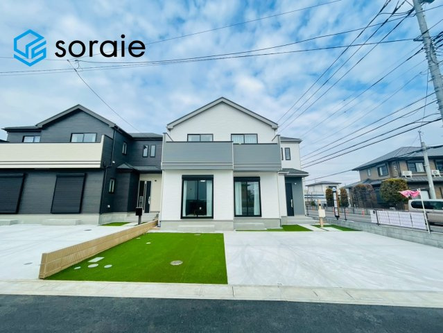 狭山市柏原　新築戸建て　ハートフルタウンの外観|3月23日撮影。