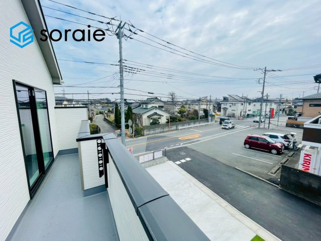 狭山市柏原　新築戸建て　ハートフルタウンの前面道路含む現地写真|3月23日撮影。