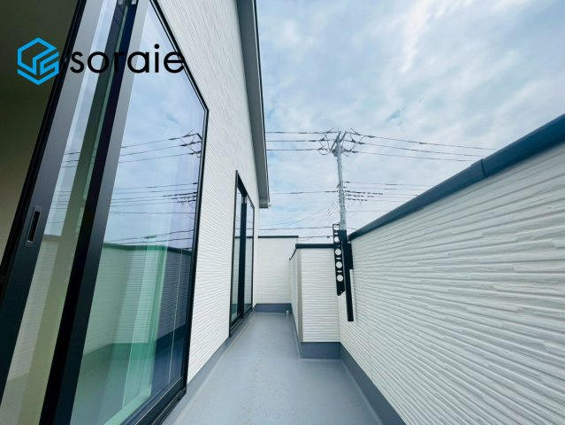 狭山市柏原　新築戸建て　ハートフルタウンのバルコニー|3月23日撮影。