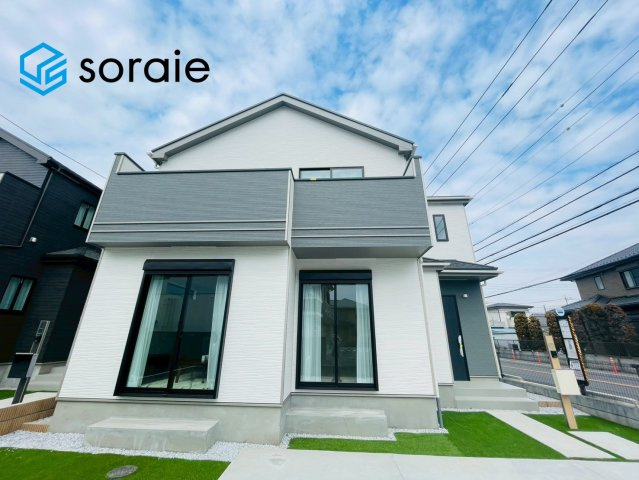 狭山市柏原　新築戸建て　ハートフルタウンの外観|3月23日撮影。