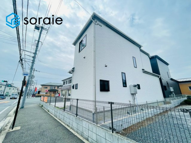 狭山市柏原　新築戸建て　ハートフルタウンの外観|3月23日撮影。