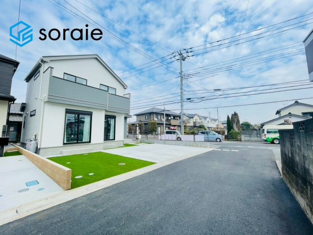 狭山市柏原　新築戸建て　ハートフルタウンの外観|3月23日撮影。