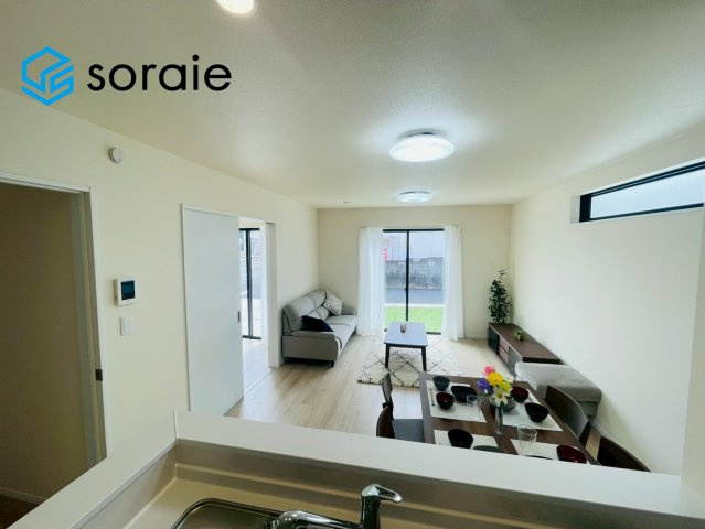 狭山市柏原　新築戸建て　ハートフルタウンの居間・リビング|3月23日撮影。