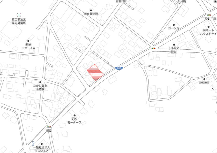北諸県郡三股町大字蓼池の売地の土地図
