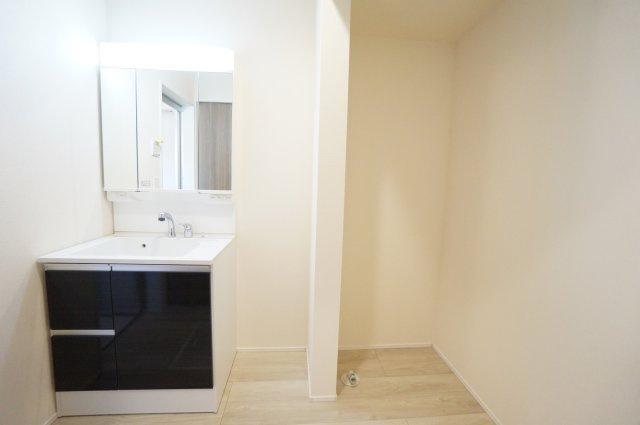 リナージュ美浜町奥田　3号棟の独立洗面台|暮らしを快適に変える、シャワー付き洗面化粧台