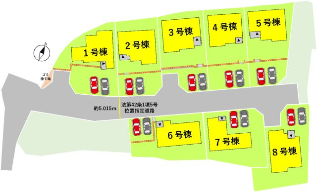 よかタウン／菊池郡大津町大字大津6・7・8期／2号棟の区画図