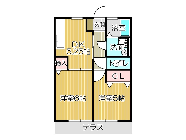 北九州市八幡西区永犬丸４丁目のアパートの間取り