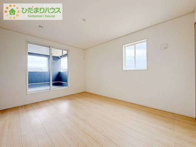東海村亀下第1　新築戸建　2号棟の寝室|広めの主寝室は、ベッドの他にもパソコンデスクやドレッサーなども置けちゃいます(*^-^*)