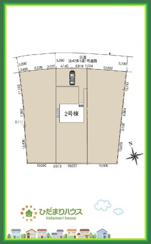 東海村亀下第1　新築戸建　2号棟の区画図|平日・夜間もご案内可能(^^♪お気軽にお問い合わせくださいませ!(^^)!