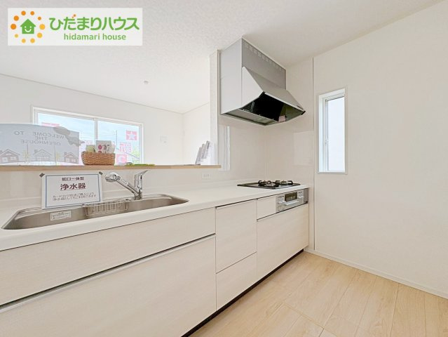 東海村亀下第1　新築戸建　2号棟のキッチン|LDKと一体の空間を演出してくれる、オープンキッチン!(^^)!