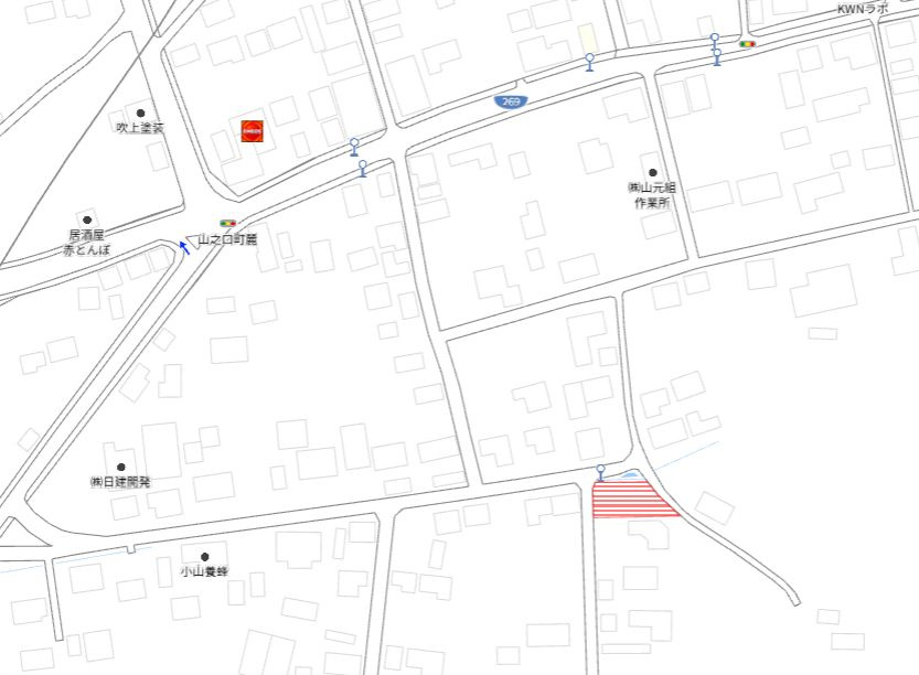 都城市山之口町山之口の売地の土地図