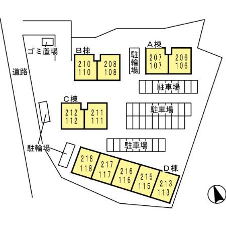 メルベーユ・ドミール　A棟の区画図