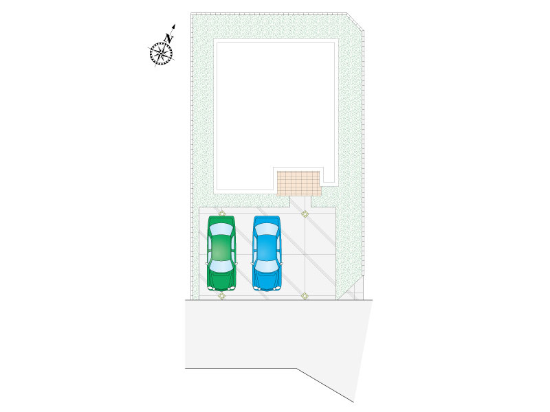 《12号棟　区画図》駐車２台可能です！