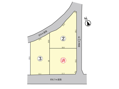 【区画図】 | 鈴鹿市高塚町《全3区画》