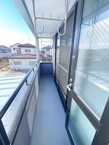 中古戸建　郡山市菜根2丁目　薫小・郡山第二中のバルコニー|南側に面したバルコニー
